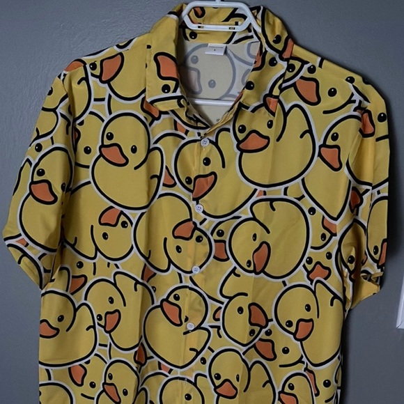 Other - Yellow Duck Print Men's Shirt
